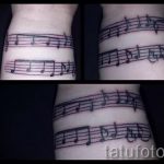 тату ноты на запястье - фото готовой татуировки от 02082016 29143 tatufoto.ru