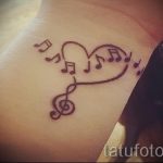 тату ноты на запястье - фото готовой татуировки от 02082016 5119 tatufoto.ru