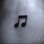 тату ноты на запястье - фото готовой татуировки от 02082016 7121 tatufoto.ru