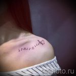 тату ноты на ключице - фото готовой татуировки от 02082016 2151 tatufoto.ru