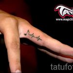 тату ноты на пальце - фото готовой татуировки от 02082016 4165 tatufoto.ru