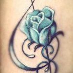 тату ноты розы - фото готовой татуировки от 02082016 3200 tatufoto.ru