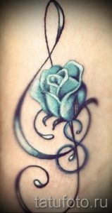 тату ноты розы - фото готовой татуировки от 02082016 3200 tatufoto.ru
