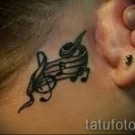 тату ноты скрипичный ключ - фото готовой татуировки от 02082016 1203 tatufoto.ru
