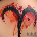тату овен акварель - фото готовой татуировки от 02082016 1065 tatufoto.ru