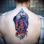 тату овен акварель - фото готовой татуировки от 02082016 2066 tatufoto.ru