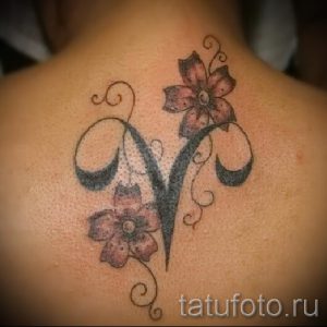 тату овен для девушек - фото готовой татуировки от 02082016 2071 tatufoto.ru