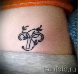 тату овен для девушек - фото готовой татуировки от 02082016 4073 tatufoto.ru