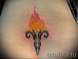тату овен для девушек - фото готовой татуировки от 02082016 5074 tatufoto.ru