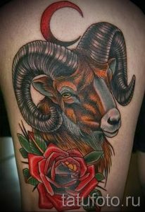 тату овен для мужчин - фото готовой татуировки от 02082016 6088 tatufoto.ru