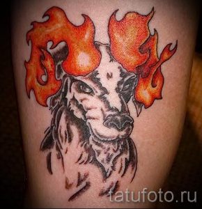 тату овен знак зодиака - фото готовой татуировки от 02082016 3092 tatufoto.ru