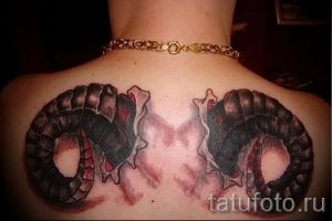 тату овен знак зодиака - фото готовой татуировки от 02082016 5094 tatufoto.ru