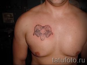 тату овен знак зодиака - фото готовой татуировки от 02082016 6095 tatufoto.ru