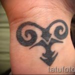 тату овен на запястье - фото готовой татуировки от 02082016 2099 tatufoto.ru
