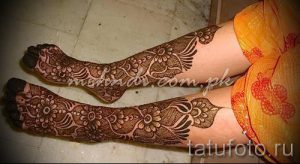 узоры мехенди на ногу - варианты временной тату хной от 05082016 2279 tatufoto.ru