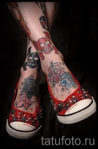 фото - крутые тату на ноге - пример 3255 tatufoto.ru