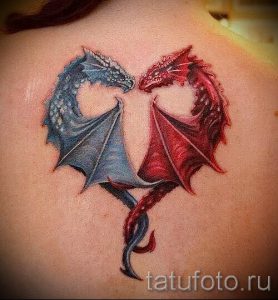 фото - тату близнецы драконы - вариант 1041 tatufoto.ru