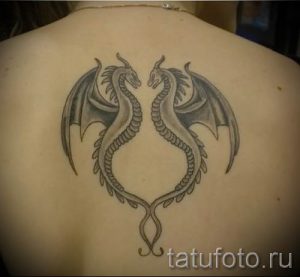 фото - тату близнецы драконы - вариант 2042 tatufoto.ru