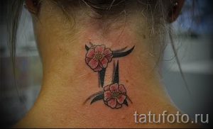фото - тату близнецы на шее - вариант 2050 tatufoto.ru
