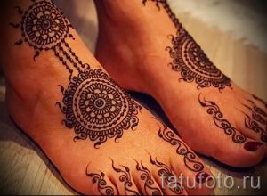 хной на ноге рисунки - варианты временной тату хной от 05082016 11292 tatufoto.ru