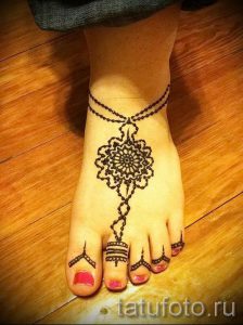 хной на ноге рисунки - варианты временной тату хной от 05082016 2283 tatufoto.ru