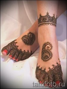 хной на ноге рисунки - варианты временной тату хной от 05082016 3284 tatufoto.ru