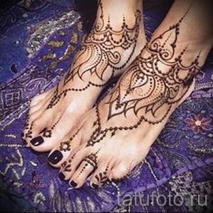 хной на ноге рисунки - варианты временной тату хной от 05082016 8289 tatufoto.ru
