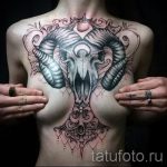 череп овен тату - фото готовой татуировки от 02082016 4128 tatufoto.ru