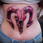 череп овен тату - фото готовой татуировки от 02082016 9133 tatufoto.ru