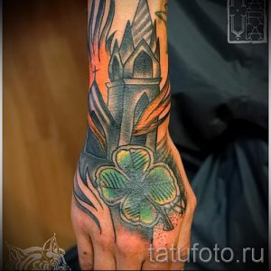 Four Leaf Clover Tattoo Photo - tattoo luck wealth 1009 tatufoto.ru
