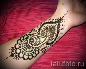 Henna-Tattoo einfache Zeichnungen - das Foto des fertigen Tätowierung 02092016 1044 tatufoto.ru