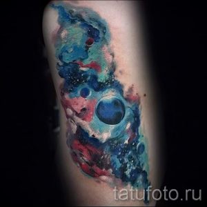 Raum Tätowierung Aquarell - Foto des fertigen Tätowierung 1016 tatufoto.ru