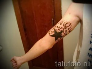Stern-Tätowierung Foto - ein Symbol für Glück Tattoo 2034 tatufoto.ru