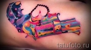 Tattoo-Pistole für Mädchen - ein Foto des fertigen Tätowierung 01092016 1057 tatufoto.ru