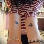 интересная тату с лебедем на руке у девушке - фото