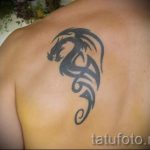 einfache Tattoo-Drachen - Foto des fertigen Tätowierung 02092016 1030 tatufoto.ru