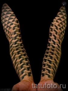 einfache Tattoo-Ärmel - ein Foto des fertigen Tätowierung 02092016 1027 tatufoto.ru