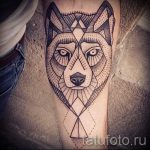 loup de tatouage simples - une photo du tatouage fini 02092016 1051 tatufoto.ru