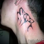 loup de tatouage simples - une photo du tatouage fini 02092016 2052 tatufoto.ru