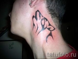 loup de tatouage simples - une photo du tatouage fini 02092016 2052 tatufoto.ru