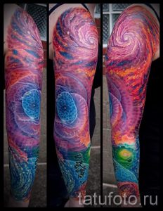 manchon espace de tatouage - une photo du tatouage fini 2012 tatufoto.ru