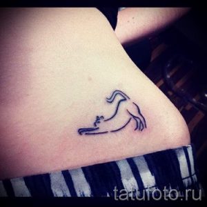 simple cat tattoo - photos of the finished tattoo 02092016 1063 tatufoto.ru