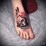 simple skull tattoos - photos of the finished tattoo 02092016 1069 tatufoto.ru