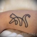 simple, tatouage de chat - les photos de tatouage fini 02092016 1098 tatufoto.ru