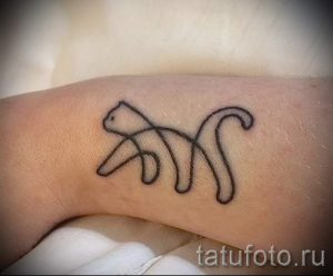 simple, tatouage de chat - les photos de tatouage fini 02092016 1098 tatufoto.ru