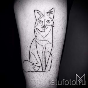 simple, tatouage de lignes - une photo du tatouage fini 02092016 1099 tatufoto.ru