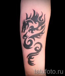 simple tattoo dragon - photo of the finished tattoo 02092016 1074 tatufoto.ru