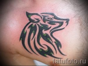 simple tattoo wolf - a photo of the finished tattoo 02092016 1090 tatufoto.ru