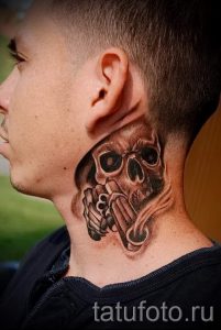skull tattoo gun - photo of the finished tattoo 01092016 1031 tatufoto.ru