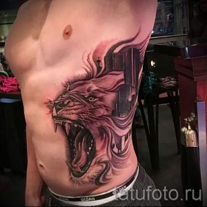 tatouage sur la cicatrice d'appendicite - Photo exemple du tatouage fini 01092016 1001 tatufoto.ru